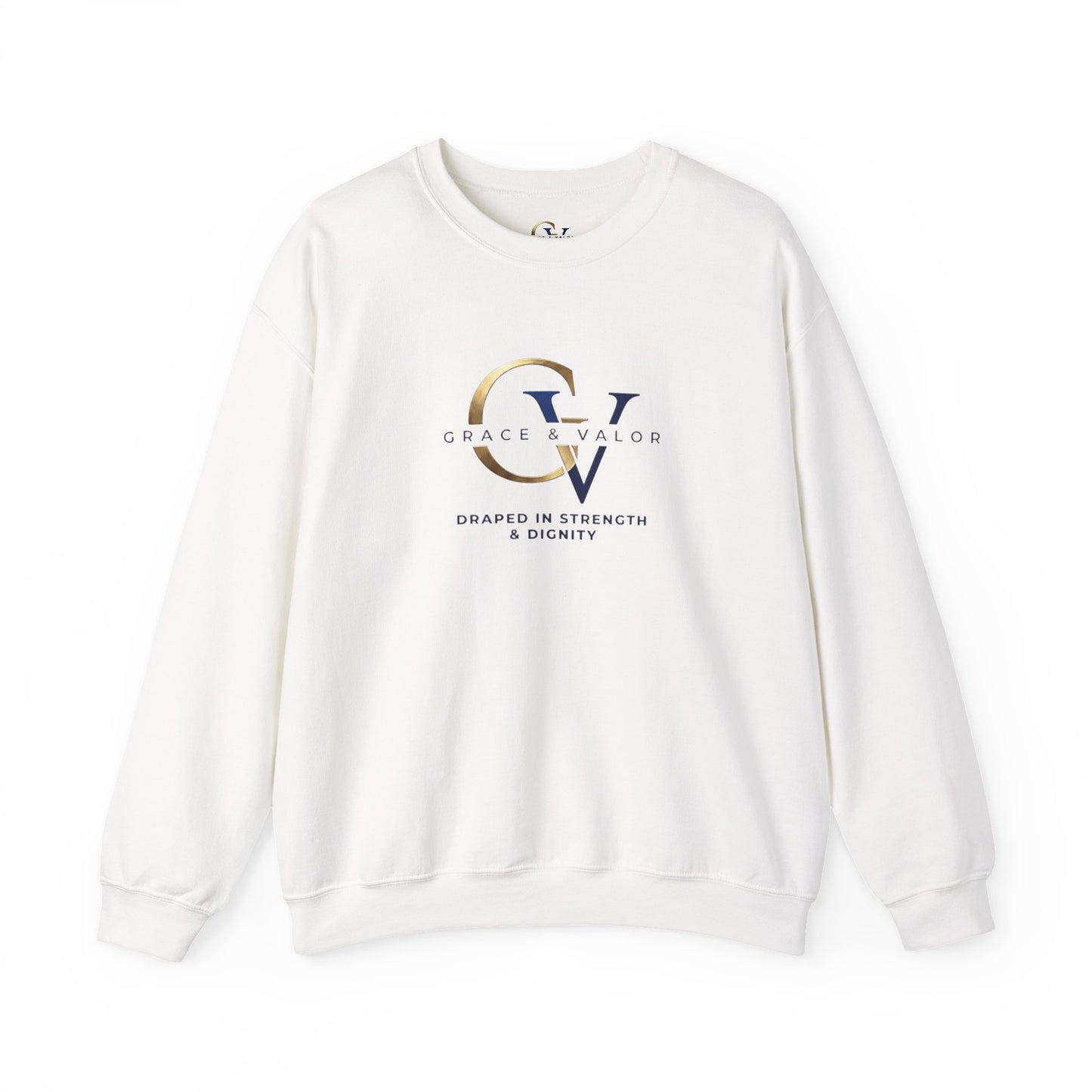 Grace & Valor Signature Unisex Christian Sweatshirt | Minimal Faith-Based Streetwear
