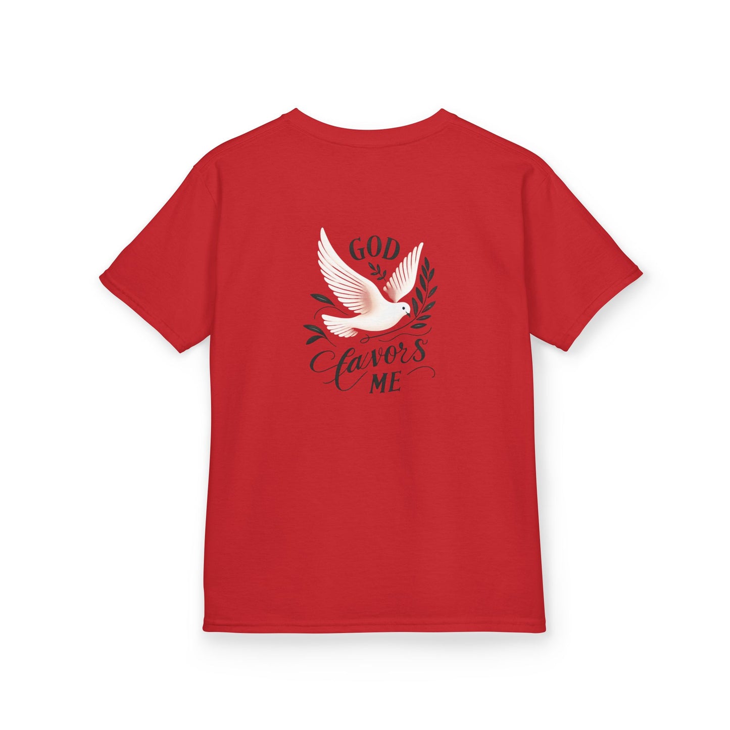 Kids Grace & Valor Tee Black font total - God Favors Me Floral Design - Stylish Cotton Shirt