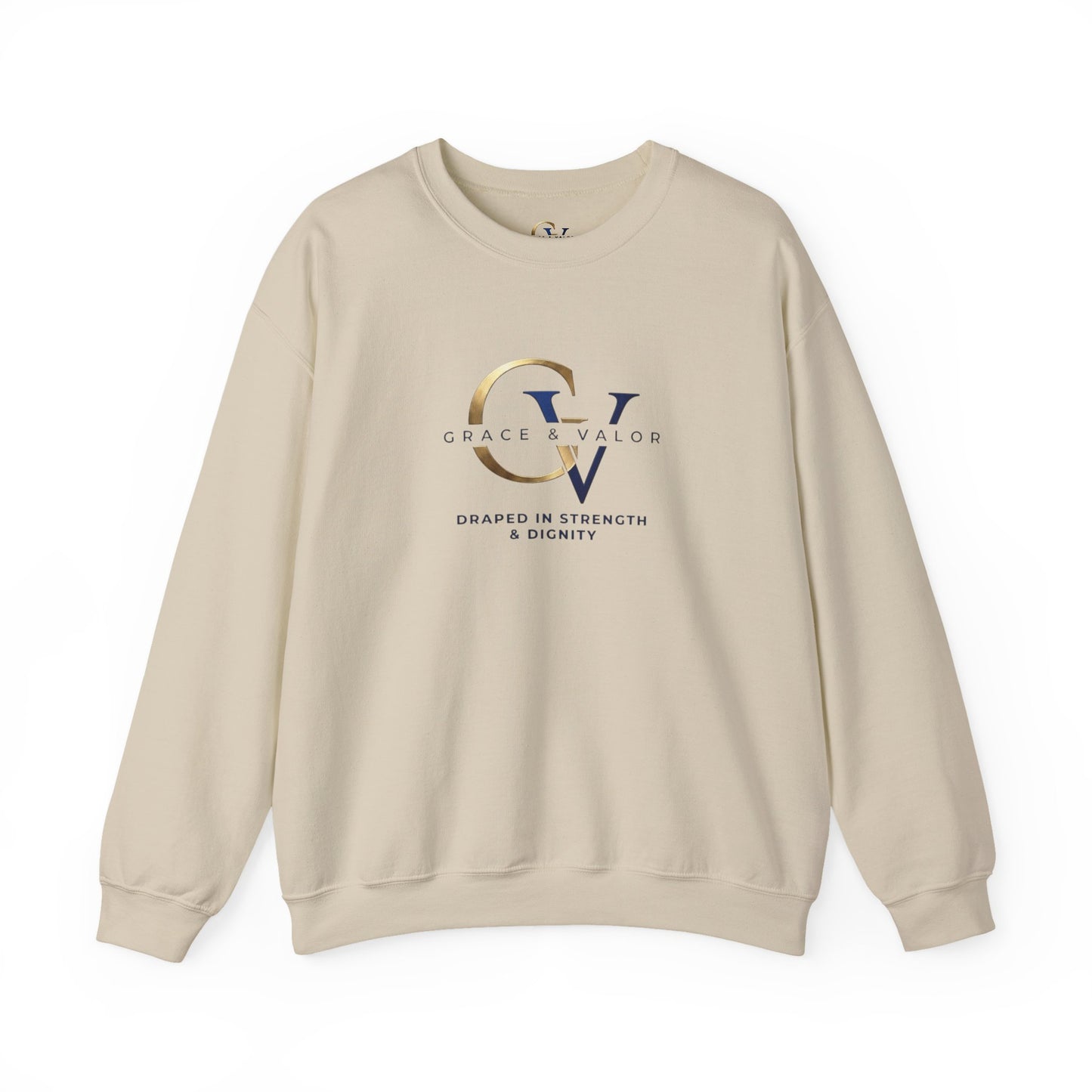 Grace & Valor Signature Unisex Christian Sweatshirt | Minimal Faith-Based Streetwear