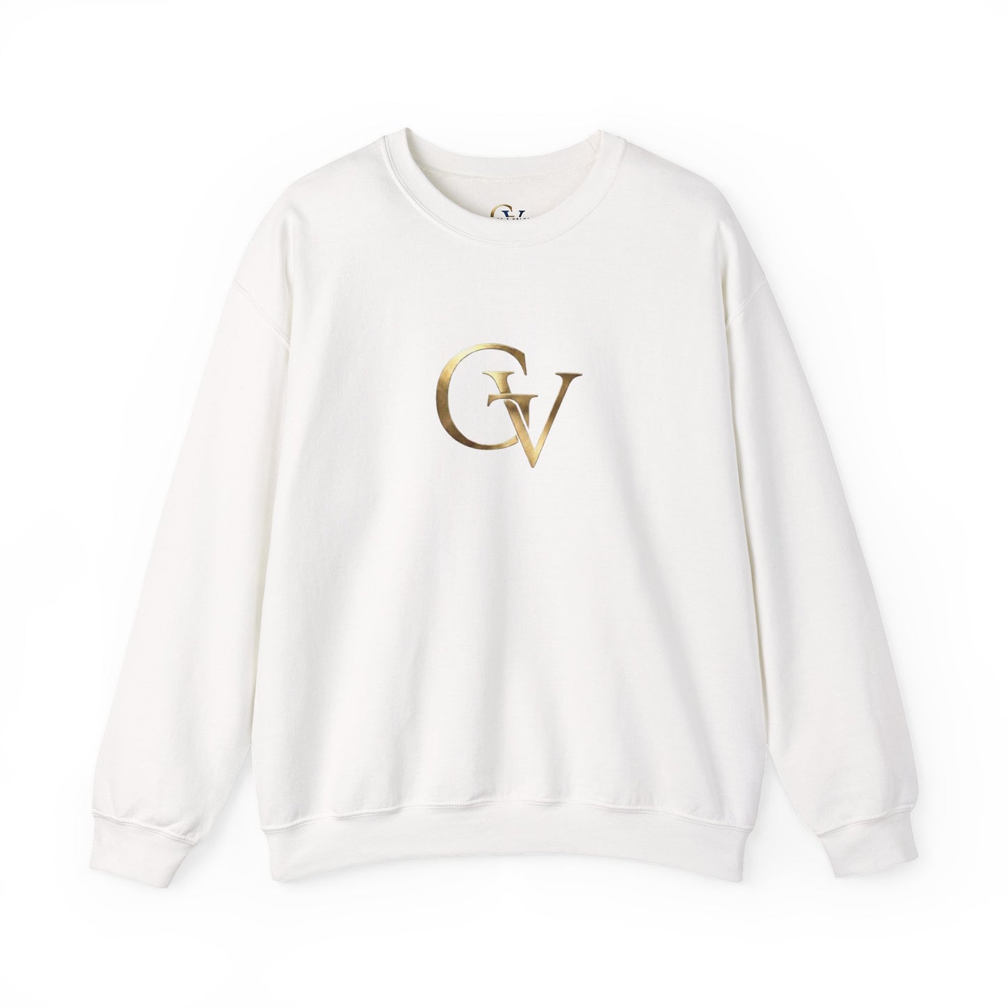 GV Gold Monogram Unisex Christian Sweatshirt | Grace and Valor Gold Collection Faith Streetwear Apparel