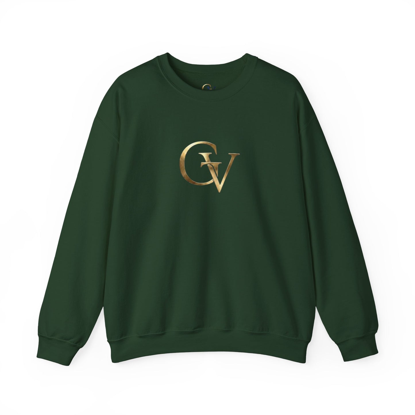 GV Gold Monogram Unisex Christian Sweatshirt | Grace and Valor Gold Collection Faith Streetwear Apparel