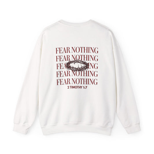 Fear Nothing Unisex Christian Sweatshirt | GV Gold Monogram Collection Faith Streetwear Apparel