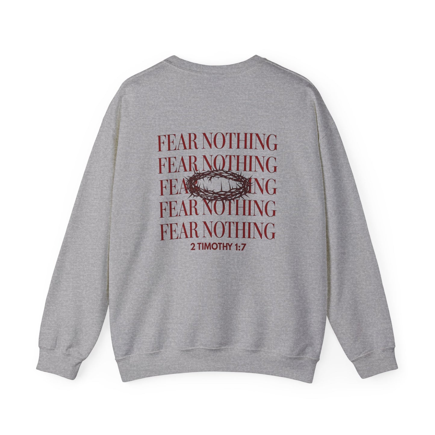 Fear Nothing Unisex Christian Sweatshirt | GV Gold Monogram Collection Faith Streetwear Apparel