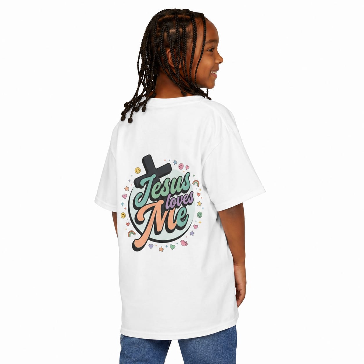 Jesus Loves Me Kids Christian T-Shirt | Grace and Valor Collection Christian Kids Apparel