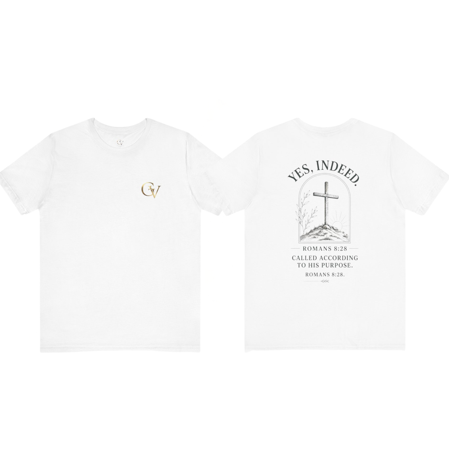 Unisex Jersey Short Sleeve Tee | gold monogram