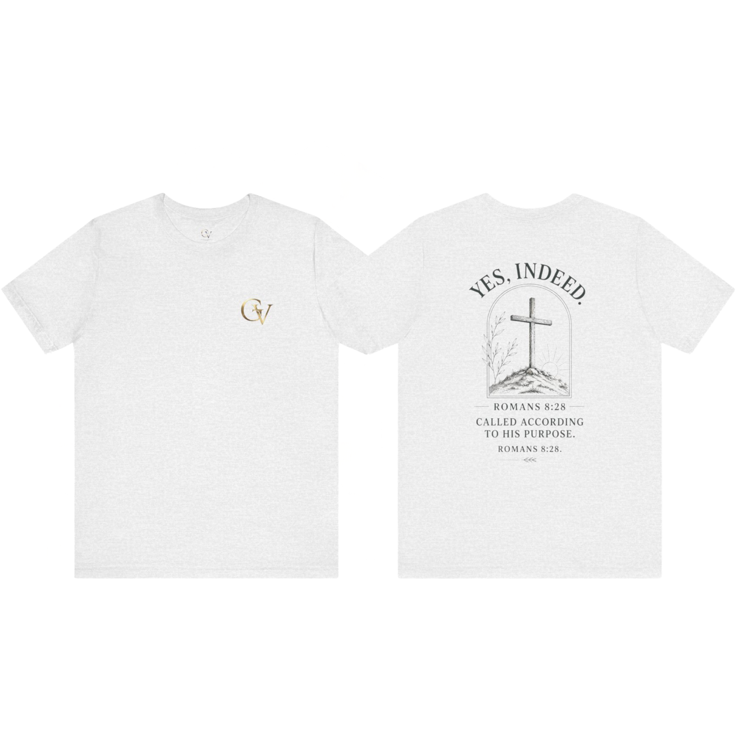 Unisex Jersey Short Sleeve Tee | gold monogram