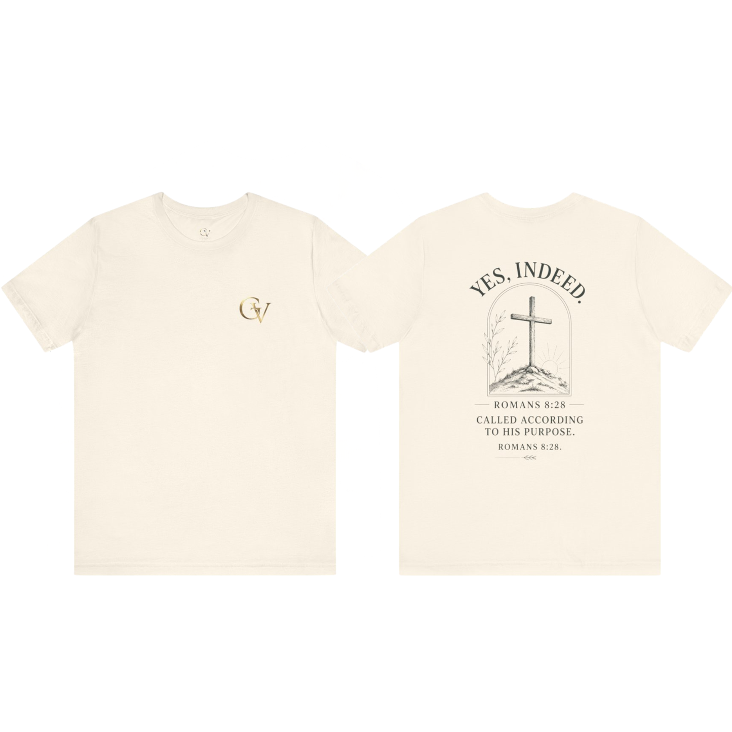 Unisex Jersey Short Sleeve Tee | gold monogram