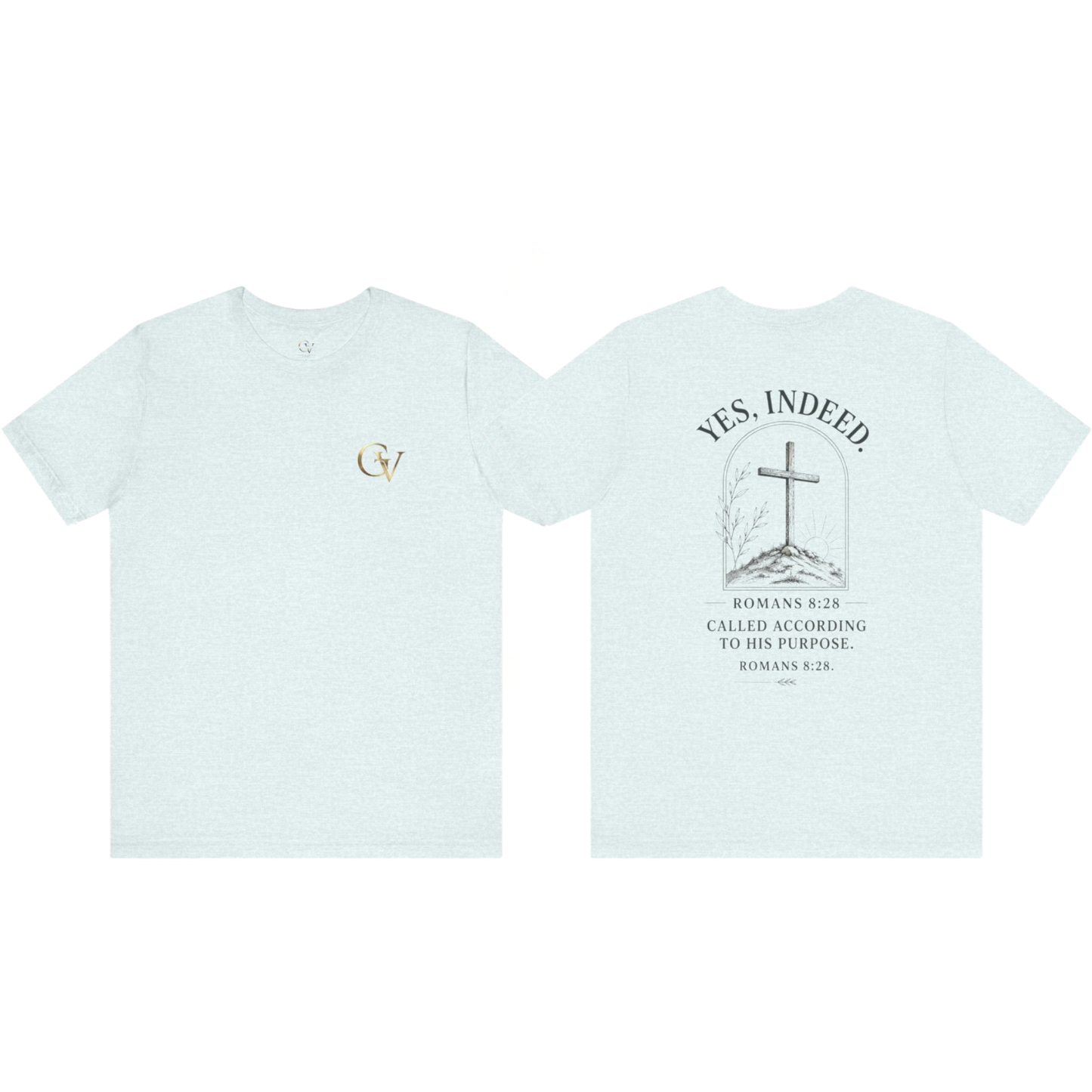 Unisex Jersey Short Sleeve Tee | gold monogram