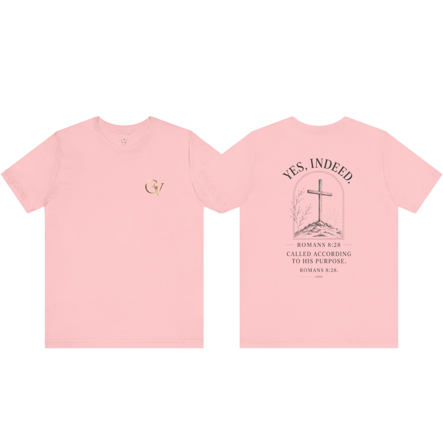 Unisex Jersey Short Sleeve Tee | gold monogram