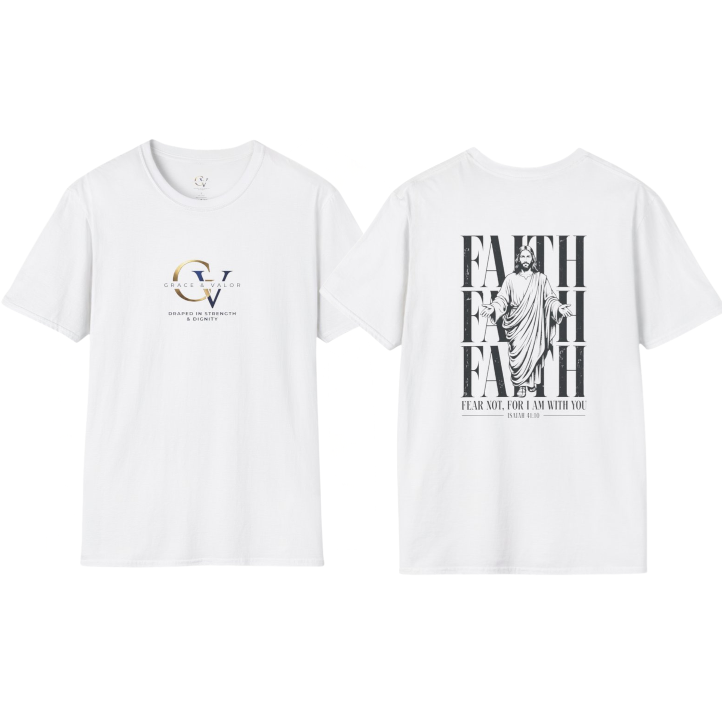 Fear Not For I Am With You Shirt | Isaiah 41:10 Christian T-Shirt | Faith Over Fear Bible Verse Tee | Inspirational Gift