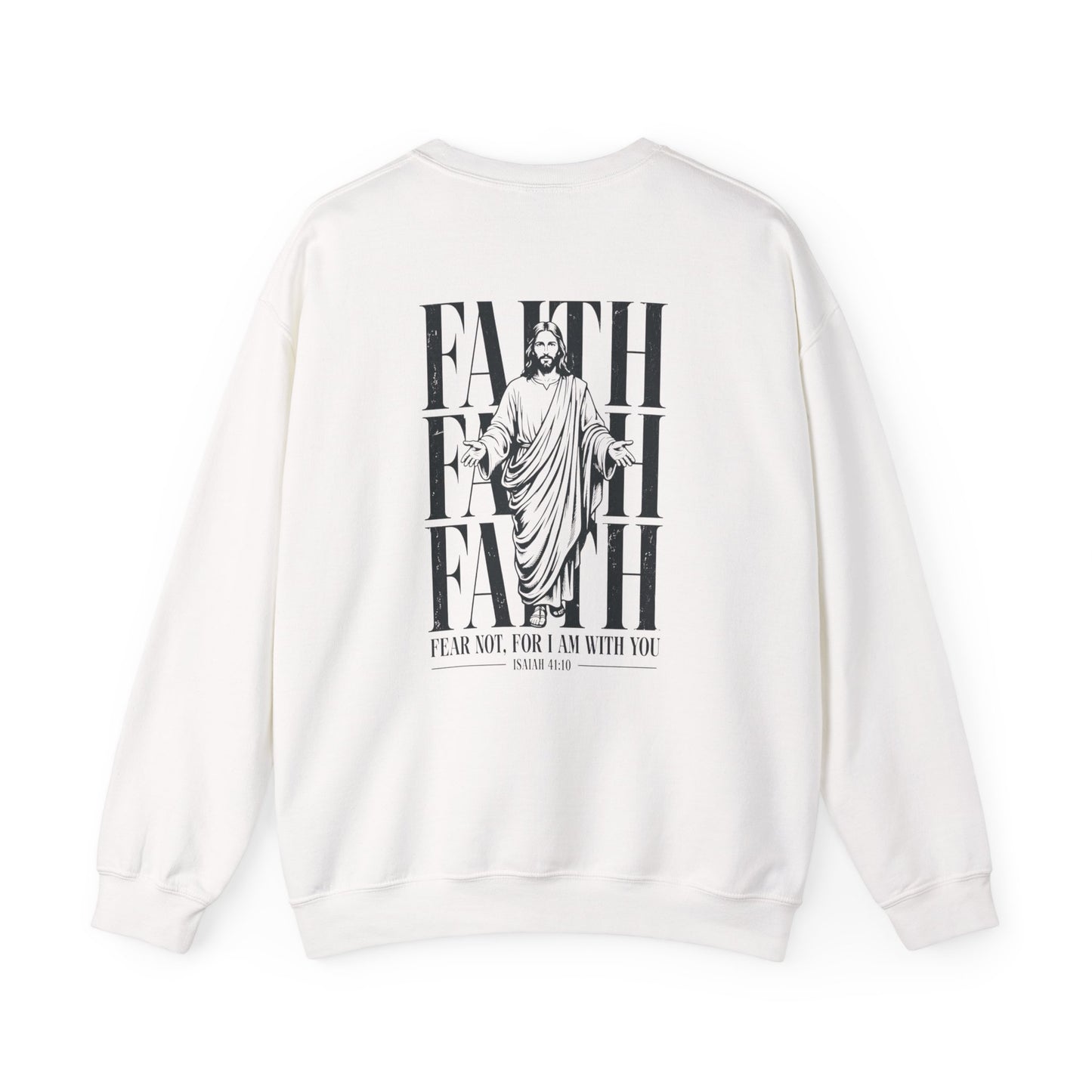 Unisex Heavy Blend Christian Crewneck Sweatshirt | Jesus Christ Faith Pullover | Bible Verse Inspirational Streetwear | Cozy Everyday Faith Apparel