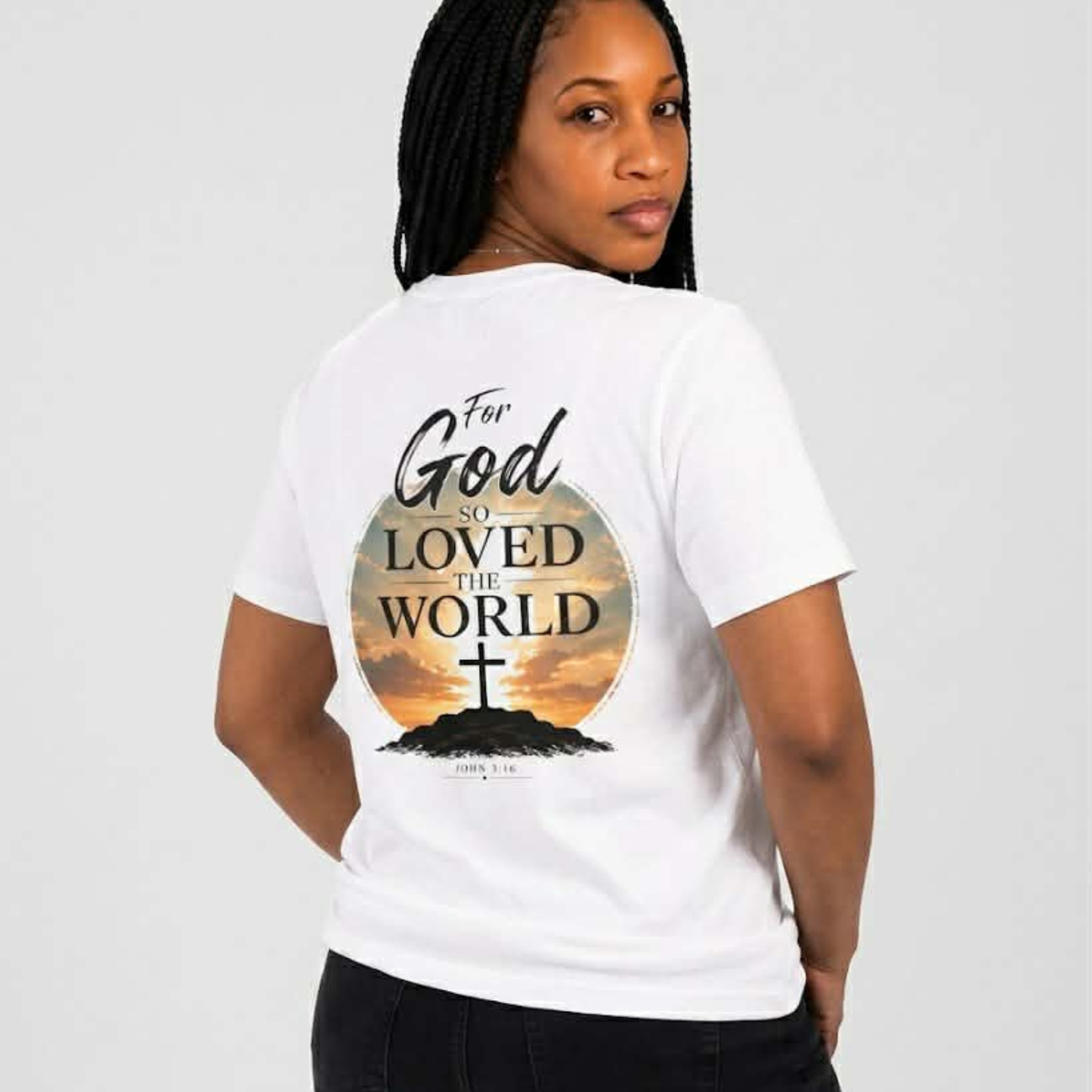 For God So Loved The World Christian T-Shirt | John 3:16 Bible Verse Tee | Grace & Valor Faith Graphic Shirt