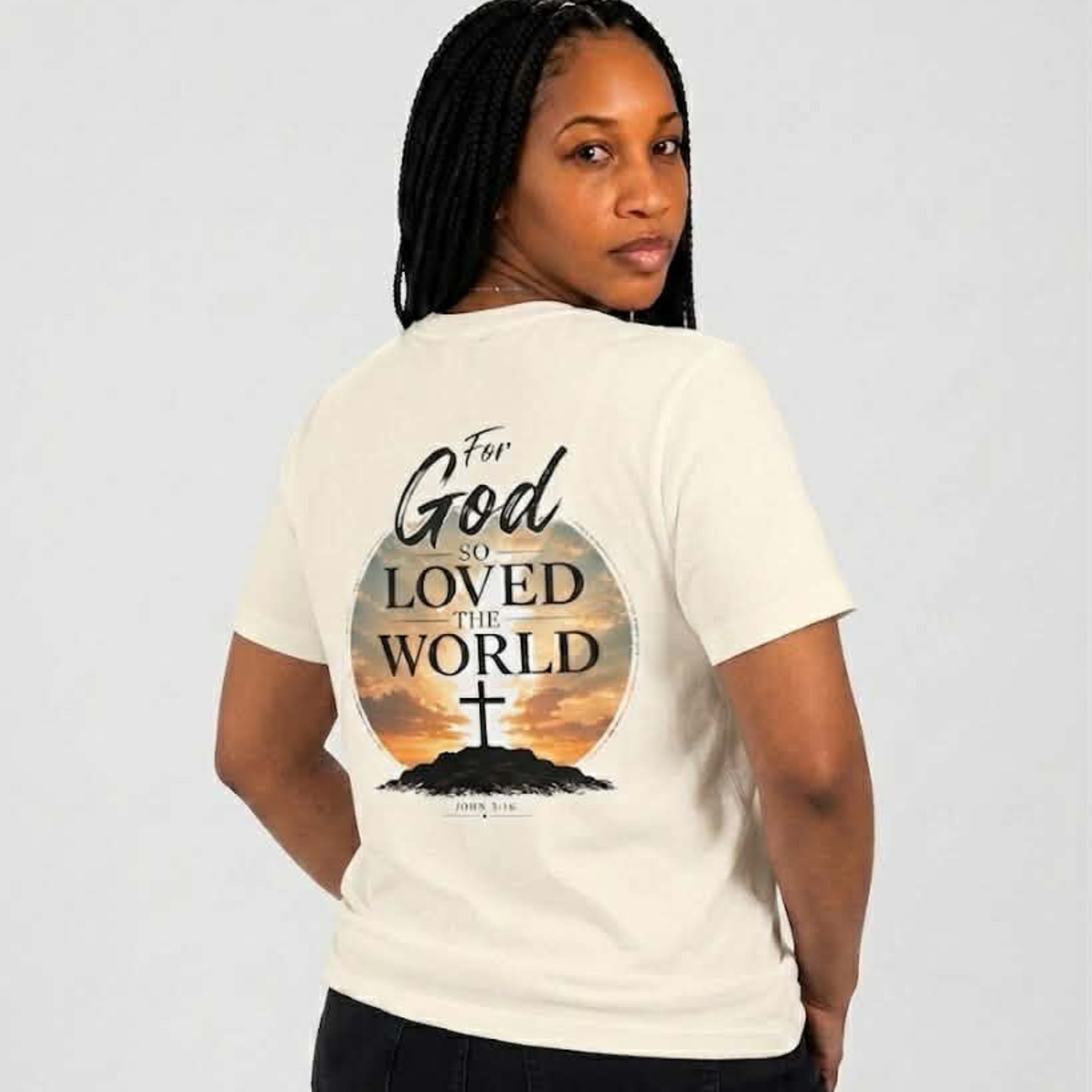 For God So Loved The World Christian T-Shirt | John 3:16 Bible Verse Tee | Grace & Valor Faith Graphic Shirt