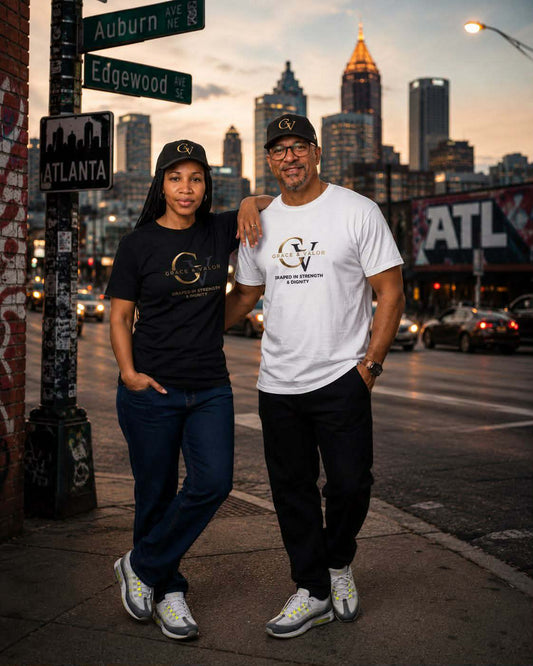 Grace & Valor Unisex Christian T-Shirt | Minimalist Faith-Based Graphic Tee, Religious Streetwear Apparel, Inspirational Bible-Inspired Clothing for Men & Women