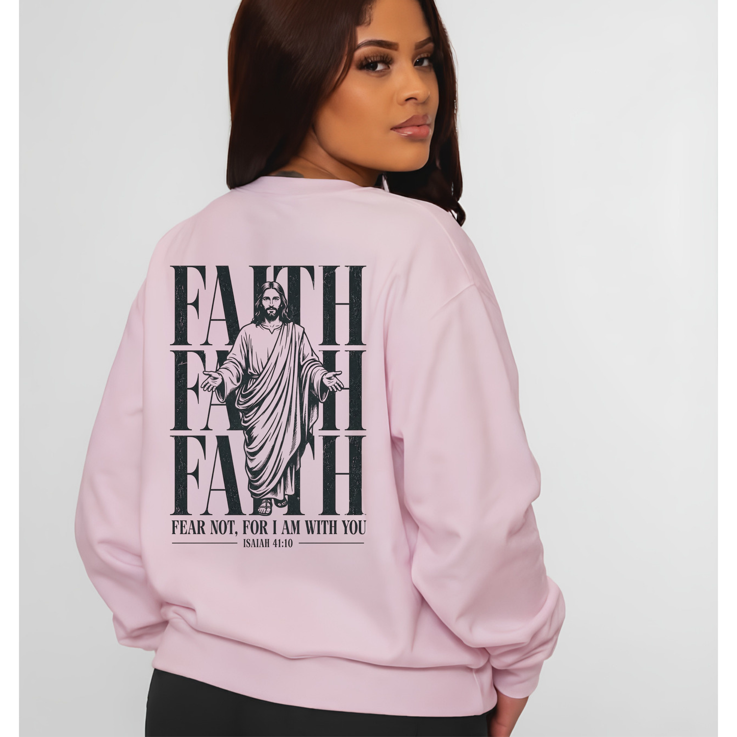 Unisex Heavy Blend Christian Crewneck Sweatshirt | Jesus Christ Faith Pullover | Bible Verse Inspirational Streetwear | Cozy Everyday Faith Apparel