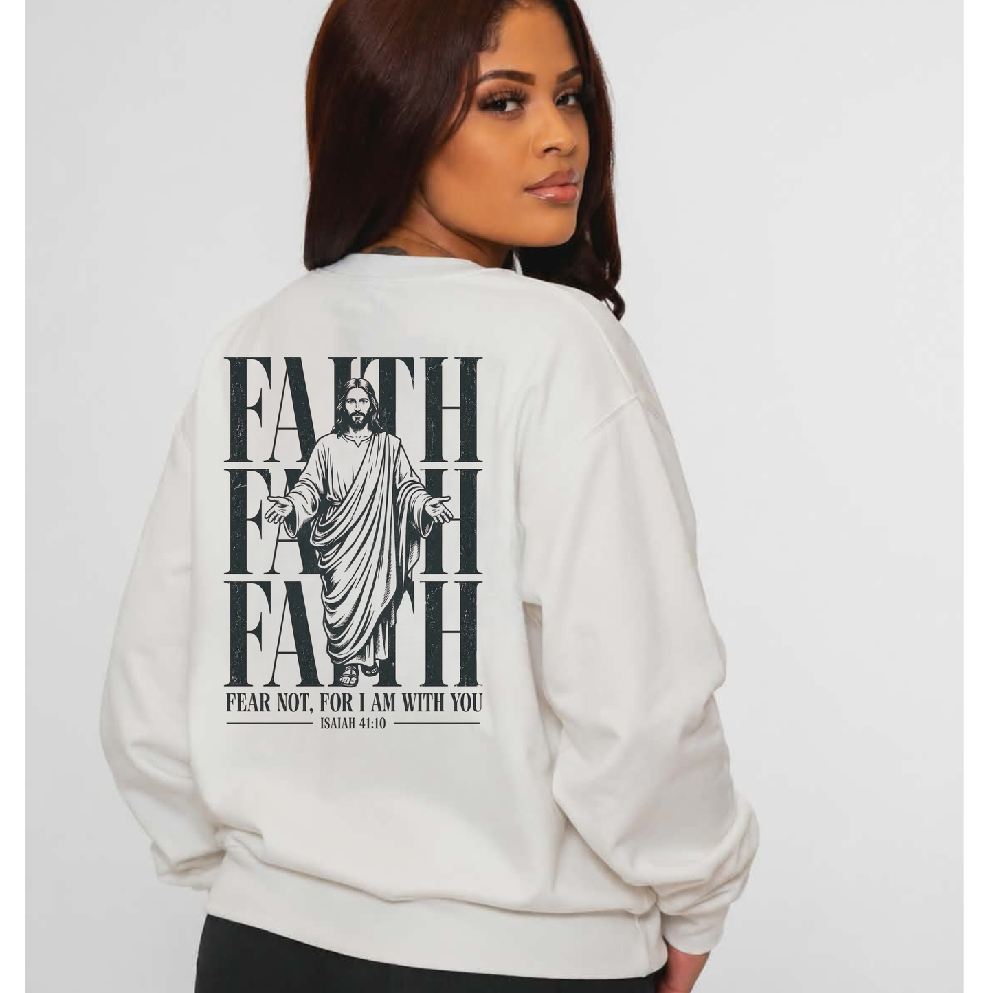 Unisex Heavy Blend Christian Crewneck Sweatshirt | Jesus Christ Faith Pullover | Bible Verse Inspirational Streetwear | Cozy Everyday Faith Apparel