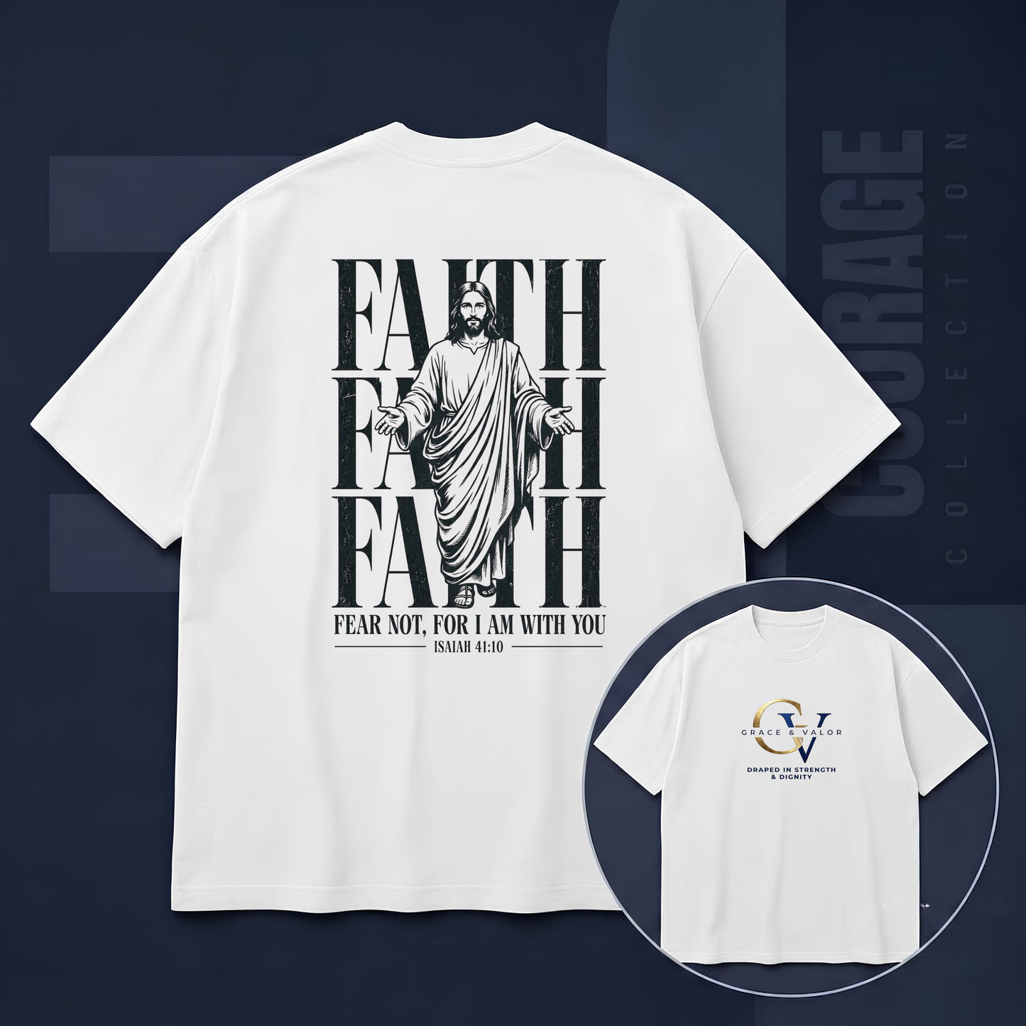 Fear Not For I Am With You Shirt | Isaiah 41:10 Christian T-Shirt | Faith Over Fear Bible Verse Tee | Inspirational Gift