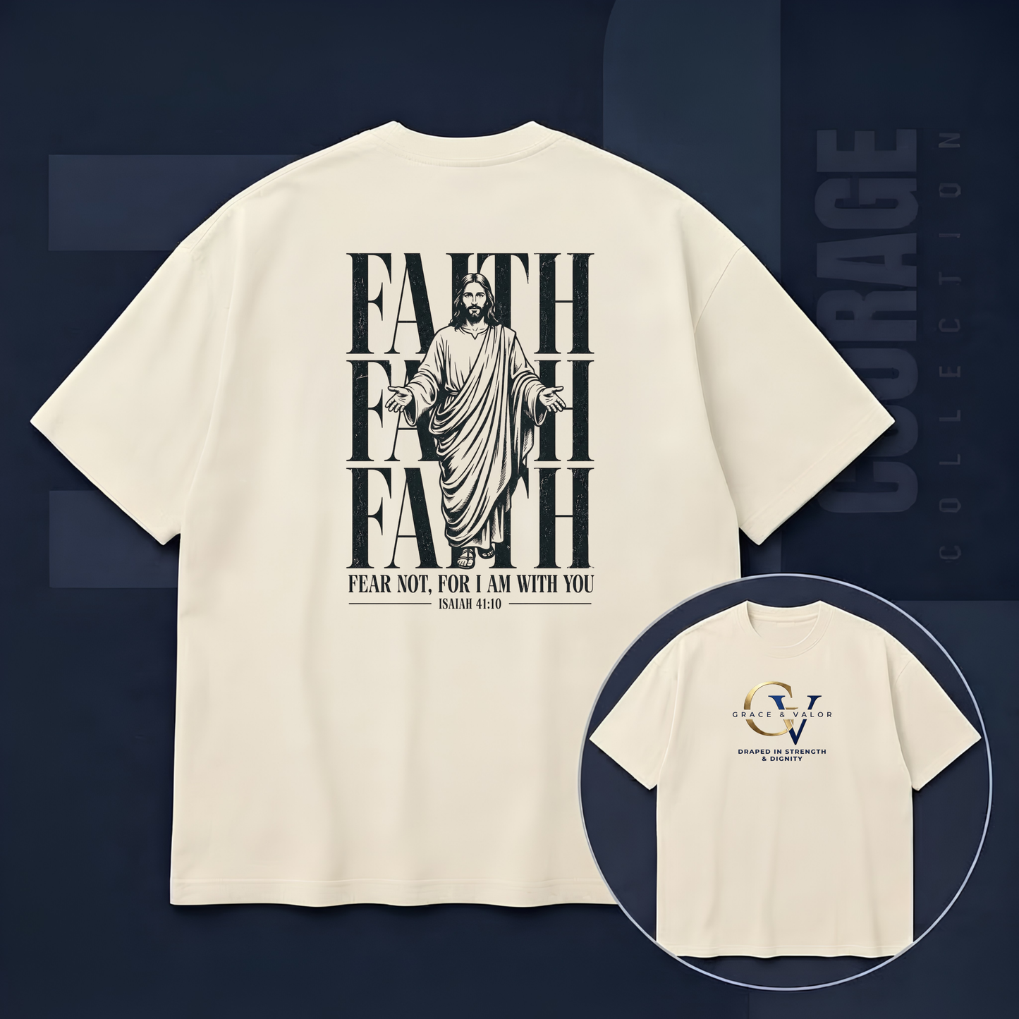 Fear Not For I Am With You Shirt | Isaiah 41:10 Christian T-Shirt | Faith Over Fear Bible Verse Tee | Inspirational Gift