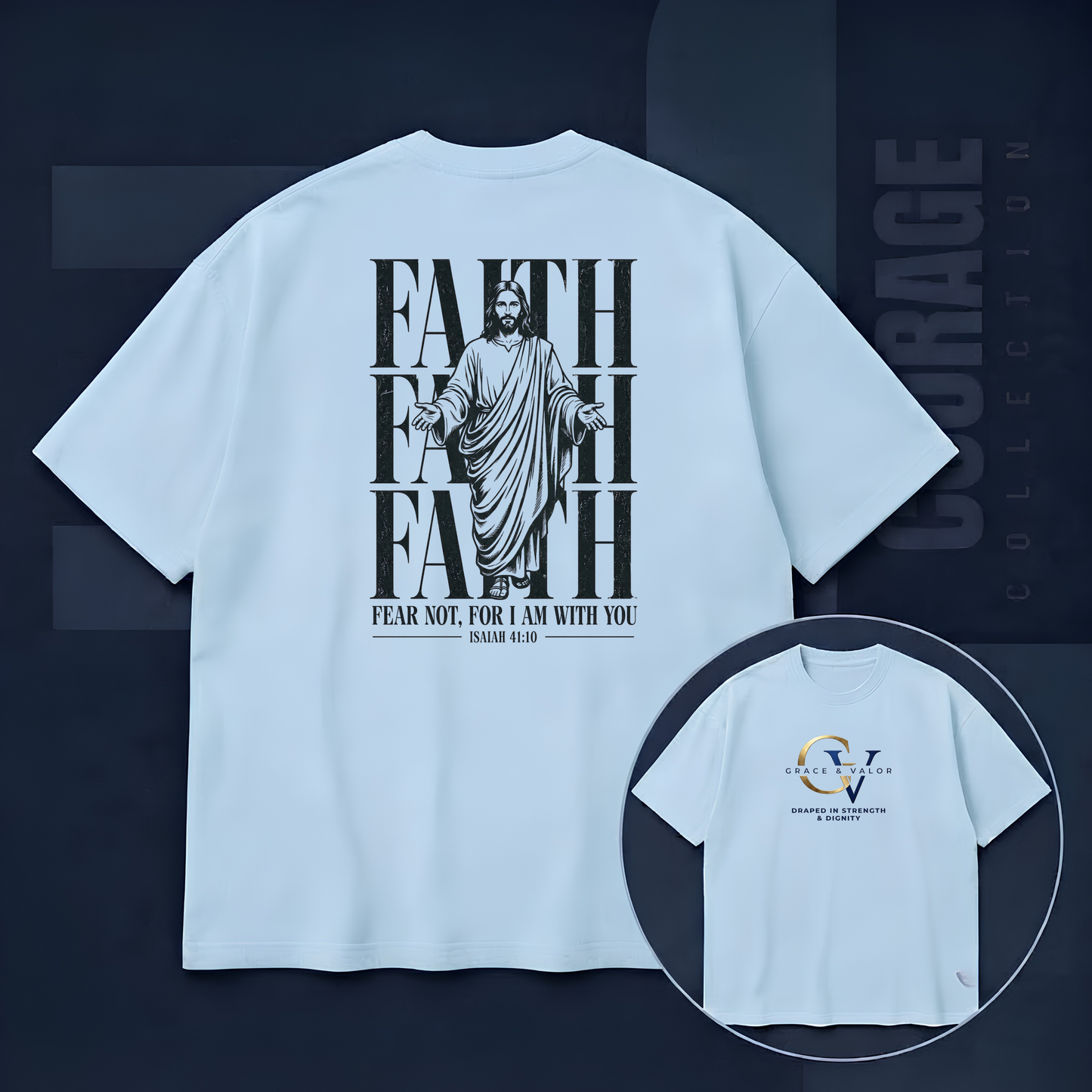 Fear Not For I Am With You Shirt | Isaiah 41:10 Christian T-Shirt | Faith Over Fear Bible Verse Tee | Inspirational Gift