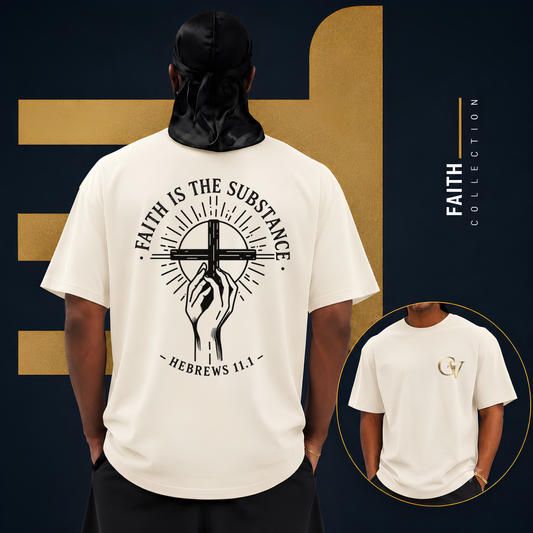 Faith Is the Substance T-Shirt | Hebrews 11:1 Scripture Faith Tee | Christian Unisex Bella Canvas Shirt