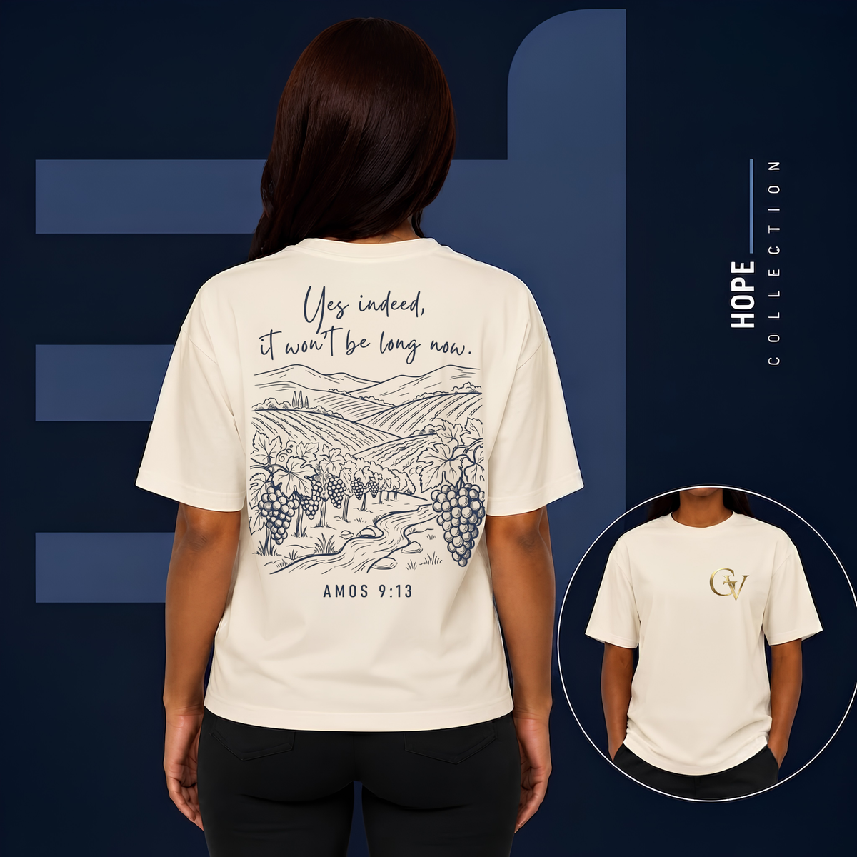 Yes Indeed It Won’t Be Long T-Shirt | Amos 9:13 Scripture Tee | Christian Faith Shirt | Inspirational Bible Verse Apparel
