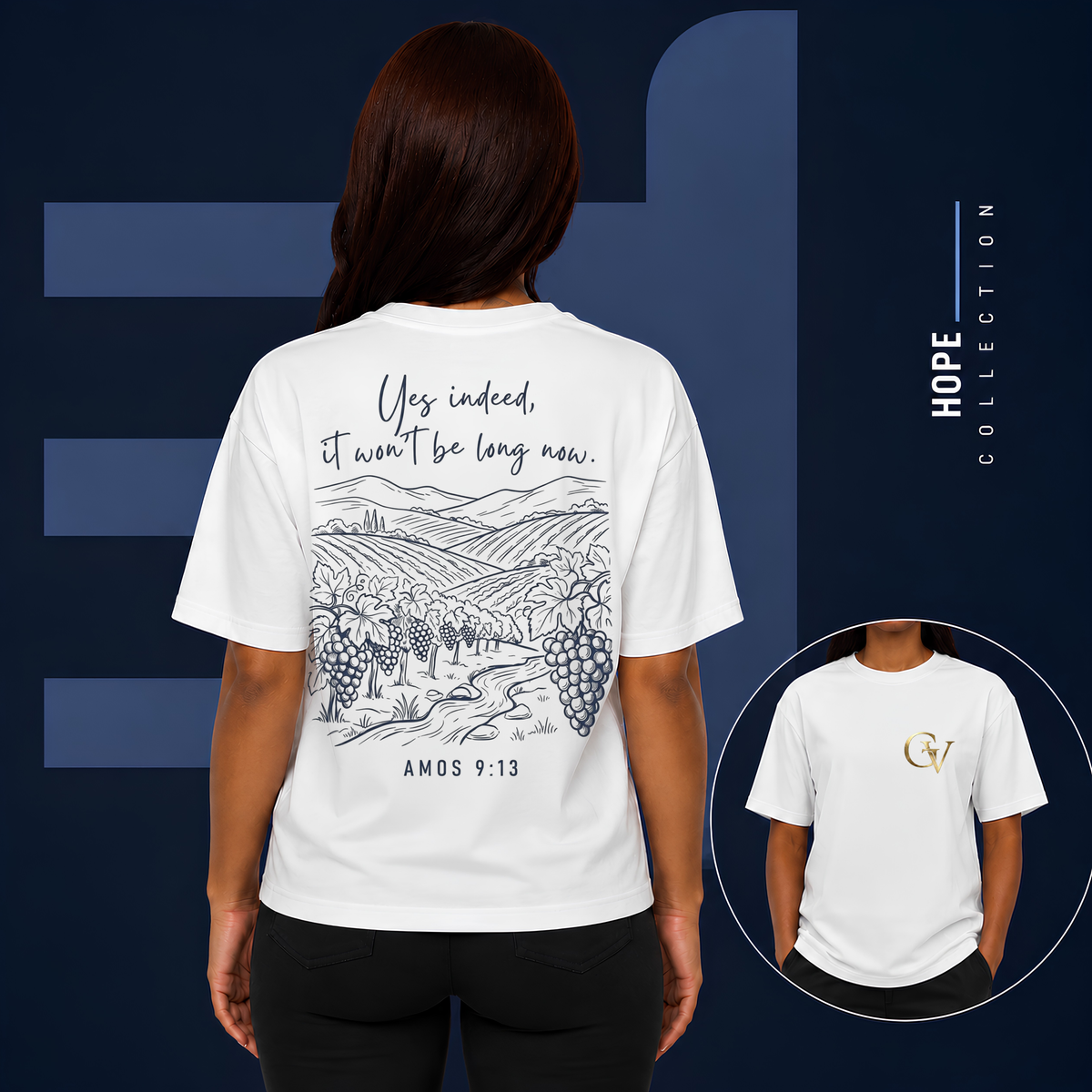 Yes Indeed It Won’t Be Long T-Shirt | Amos 9:13 Scripture Tee | Christian Faith Shirt | Inspirational Bible Verse Apparel