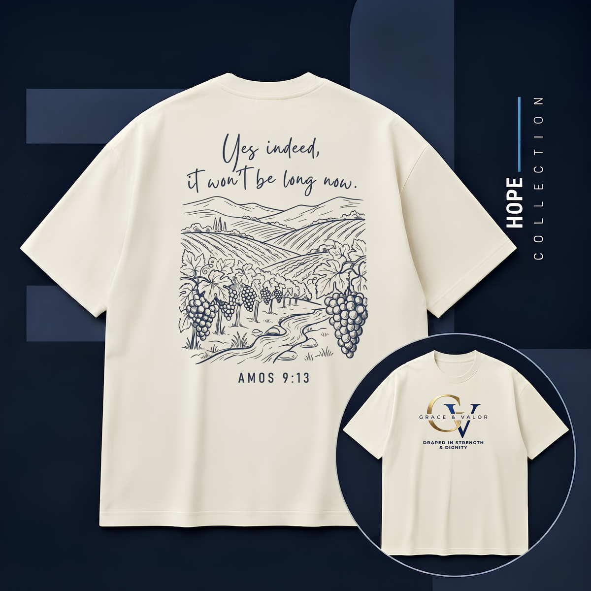 Yes Indeed It Won’t Be Long T-Shirt | Amos 9:13 Scripture Tee | Christian Faith Shirt | Inspirational Bible Verse Apparel