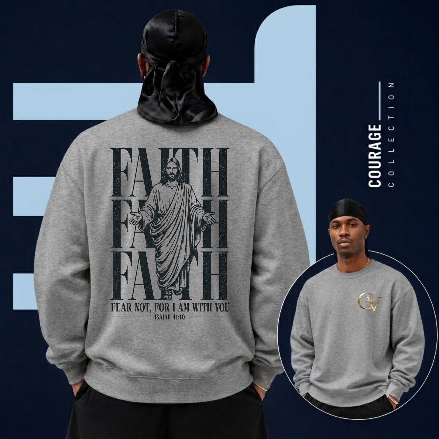 Unisex Heavy Blend Christian Crewneck Sweatshirt | Jesus Christ Faith Pullover | Bible Verse Inspirational Streetwear | Cozy Everyday Faith Apparel