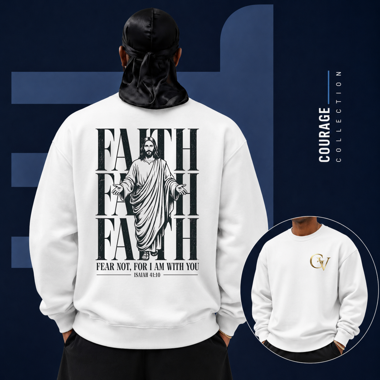 Unisex Heavy Blend Christian Crewneck Sweatshirt | Jesus Christ Faith Pullover | Bible Verse Inspirational Streetwear | Cozy Everyday Faith Apparel