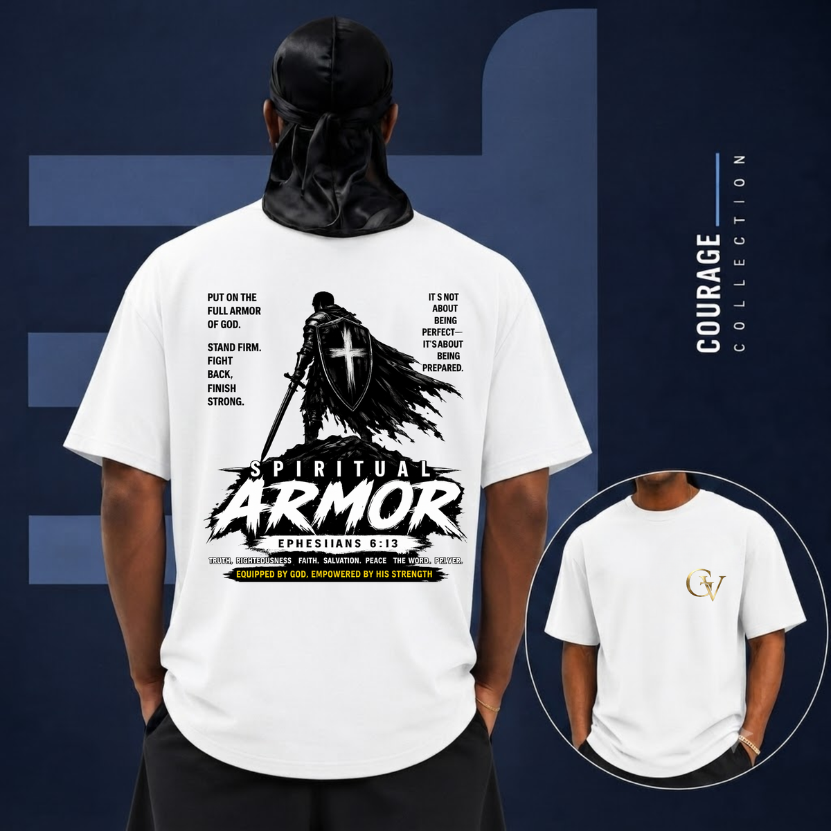 Spiritual Armor Shirt Ephesians 6:13 | Christian Faith Tee | Grace and Valor | Unisex Bible Verse Shirt Inspirational Gift