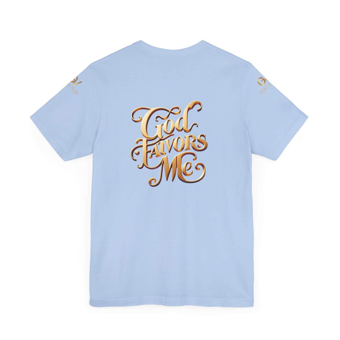 GV All Gold font God Favors - Grace & Valor Unisex Jersey Short Sleeve Tee - Strength & Dignity Apparel