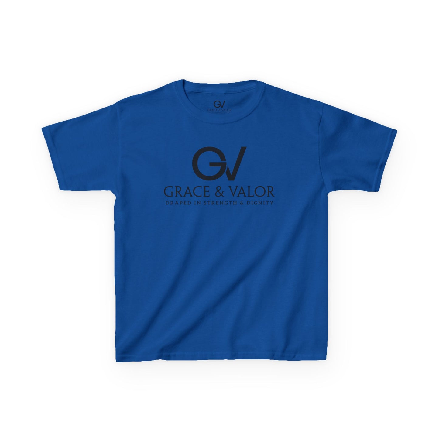 Kids Grace & Valor Tee Black font total - God Favors Me Floral Design - Stylish Cotton Shirt