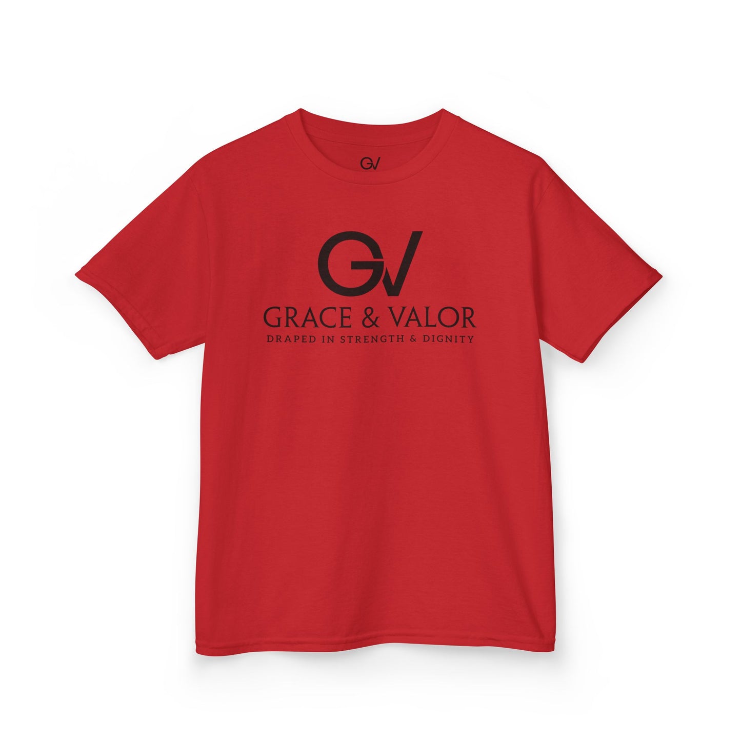 Kids Grace & Valor Tee Black font total - God Favors Me Floral Design - Stylish Cotton Shirt