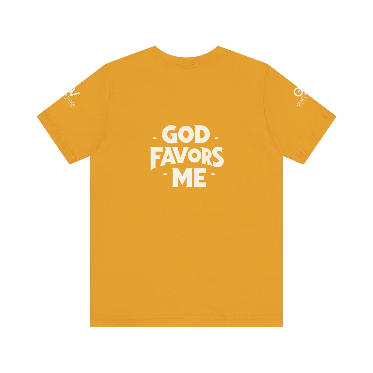 GV White Print God Favors - Unisex Jersey Short Sleeve Tee