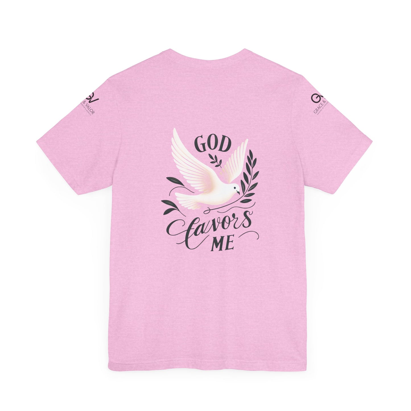 GV All Black Font God Favors - Unisex Jersey Short Sleeve Tee