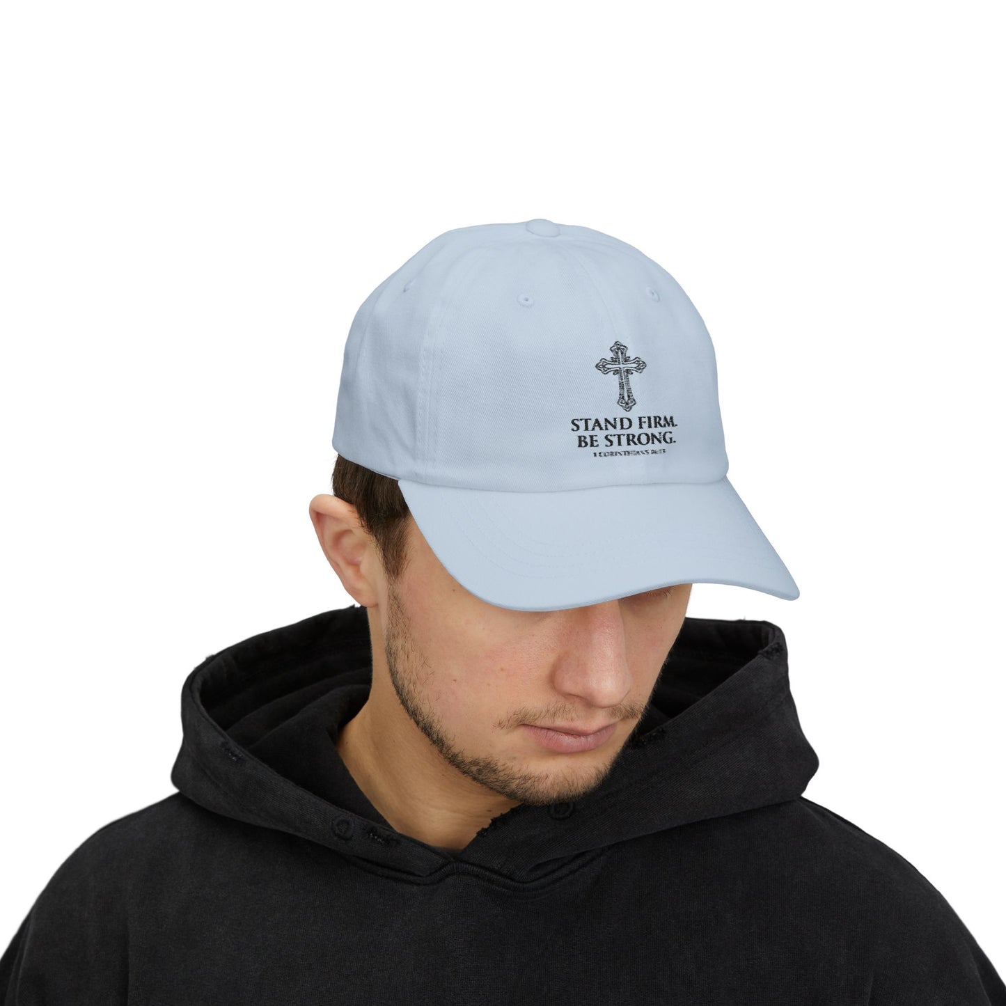 Stand Firm Be Strong Christian Cap 1 Corinthians 16:13 Bible Verse Hat Faith Based Baseball Cap for Men Women Christian Gift