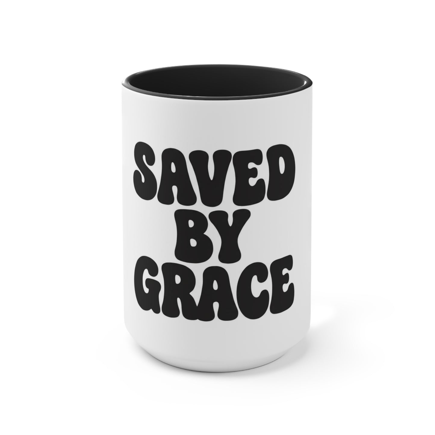 Christian Coffee Mug for Women – Saved By Grace Faith Mug | Inspirational Religious Gift for Moms, Friends, Sisters & Believers