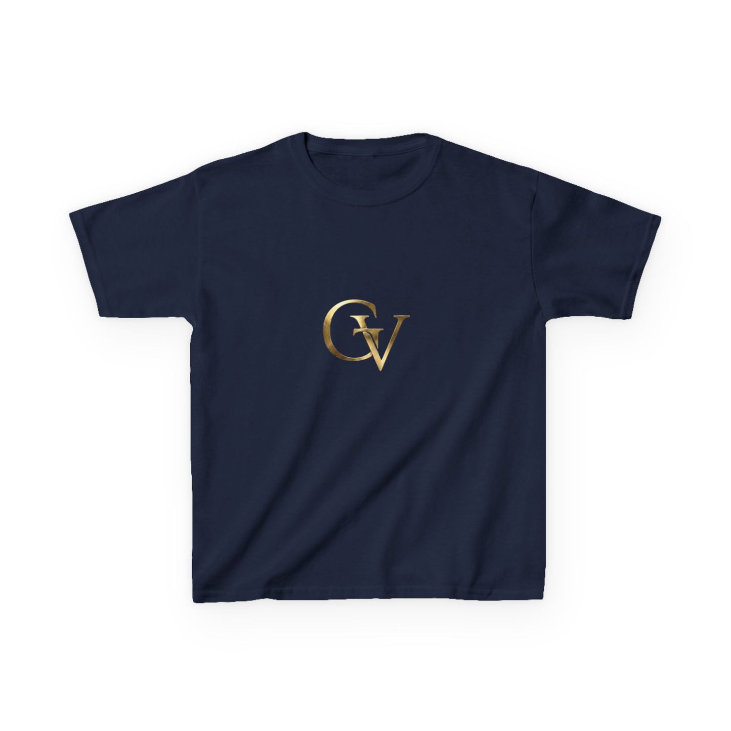 Grace & Valor Gold Kids Monogram Christian T-Shirt | Faith-Based Youth Shirt