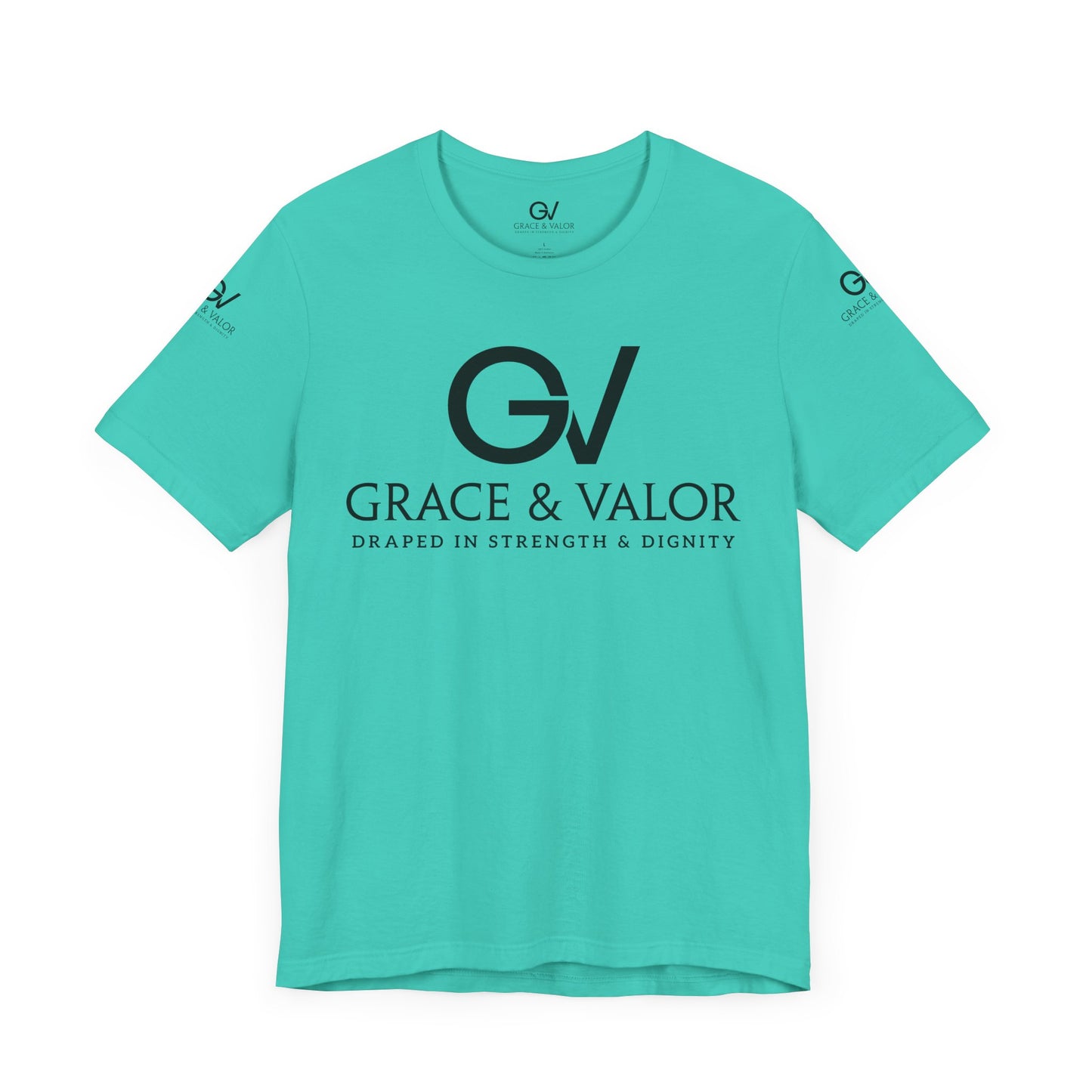 GV All Black Font God Favors - Unisex Jersey Short Sleeve Tee