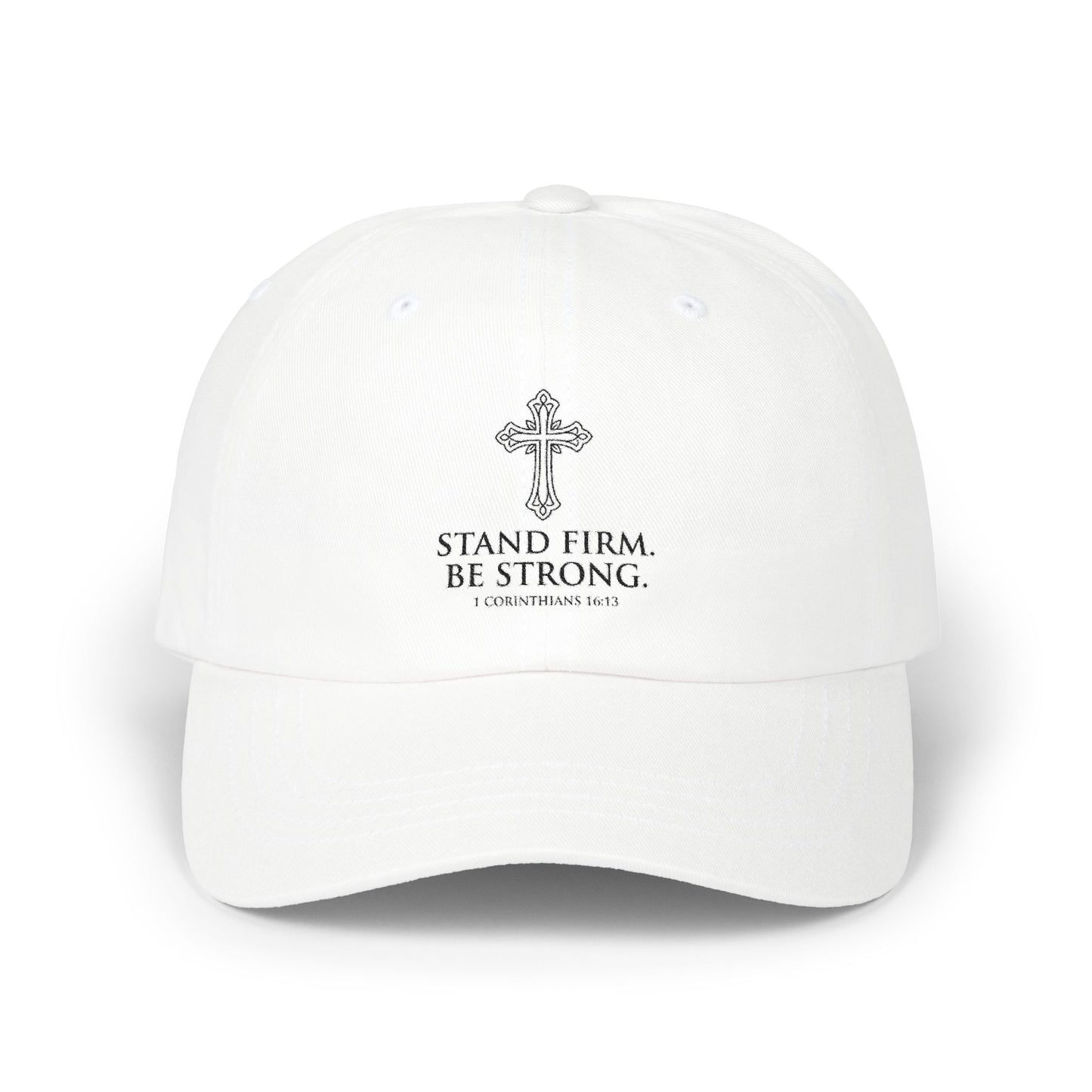 Stand Firm Be Strong Christian Cap 1 Corinthians 16:13 Bible Verse Hat Faith Based Baseball Cap for Men Women Christian Gift