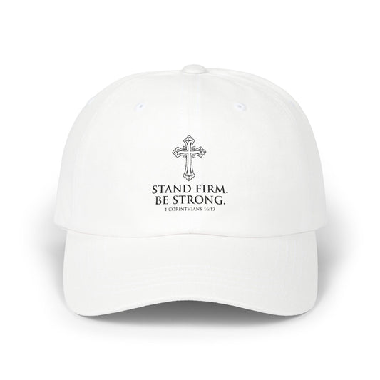 Stand Firm Be Strong Christian Cap 1 Corinthians 16:13 Bible Verse Hat Faith Based Baseball Cap for Men Women Christian Gift