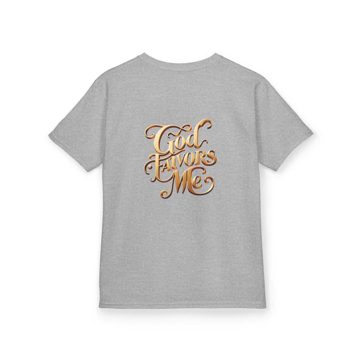 Kids Grace & Valor Tee Gold font total - God Favors Me Design - Stylish Cotton Shirt