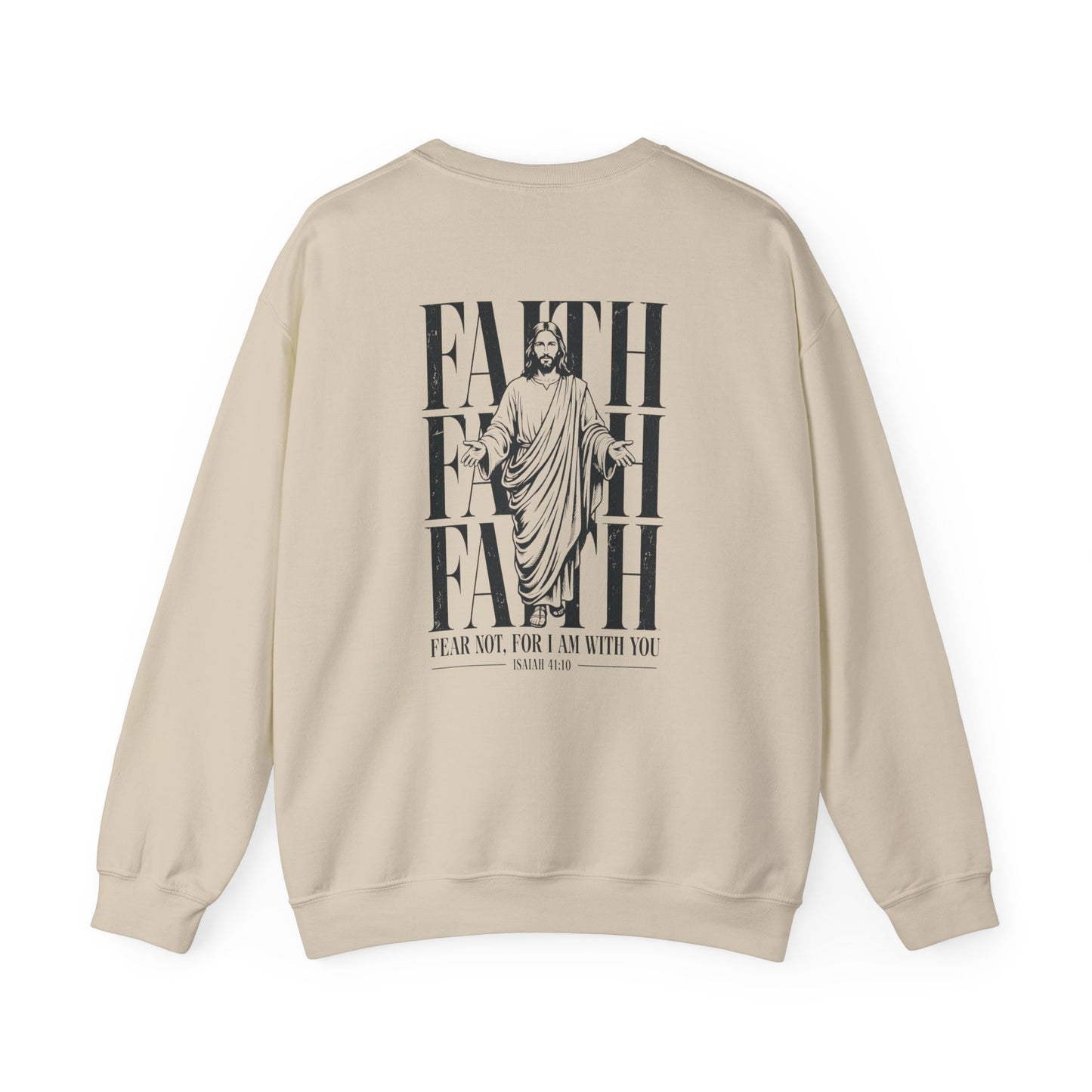Unisex Heavy Blend Christian Crewneck Sweatshirt | Jesus Christ Faith Pullover | Bible Verse Inspirational Streetwear | Cozy Everyday Faith Apparel
