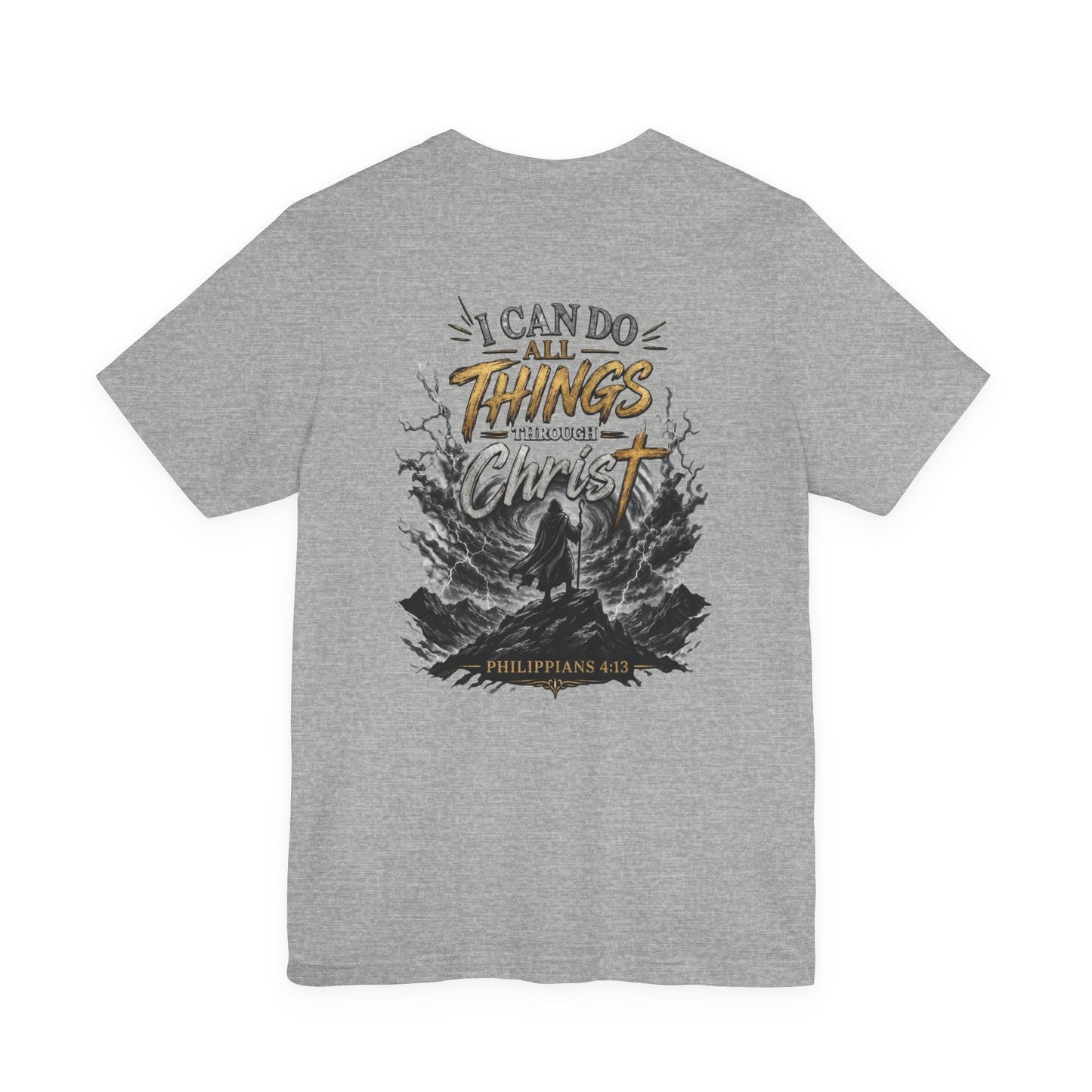 I Can Do All Things Through Christ Shirt Philippians 4:13 Christian Faith Tee Bella Canvas 3001 Unisex Bible Verse Shirt Inspirational Gift