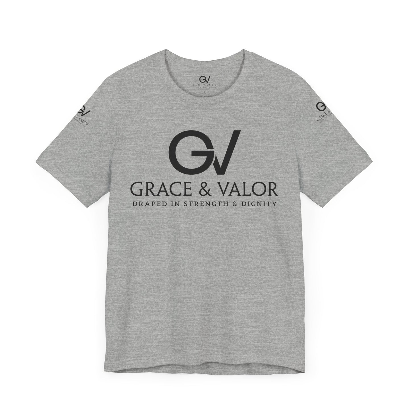 GV All Black Font God Favors - Unisex Jersey Short Sleeve Tee
