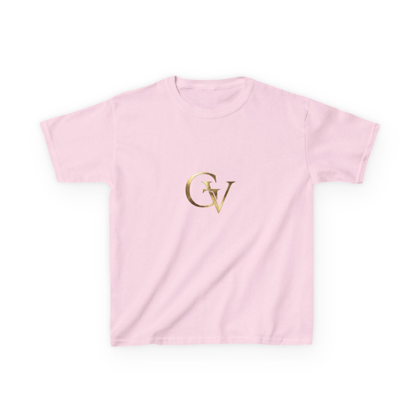 Grace & Valor Gold Kids Monogram Christian T-Shirt | Faith-Based Youth Shirt