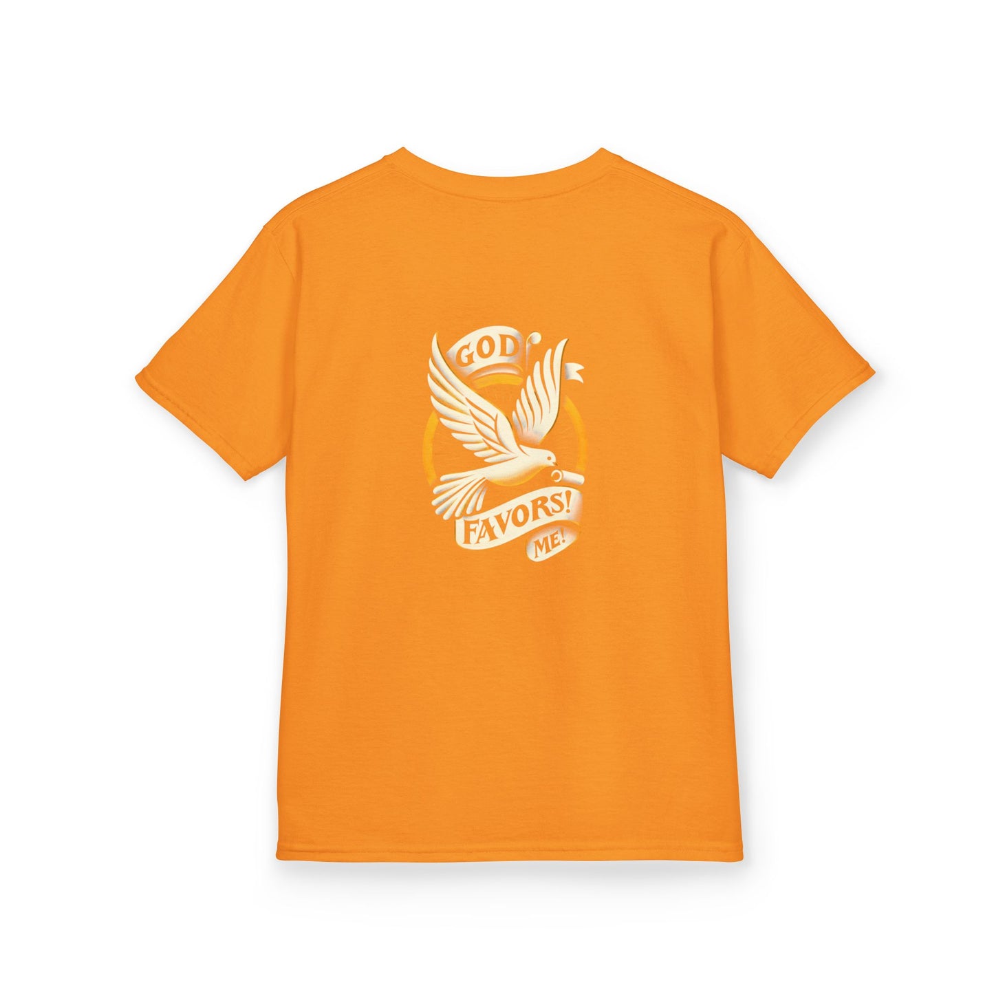 Kids Grace & Valor Tee White font total - God Favors Me Floral Design - Stylish Cotton Shirt