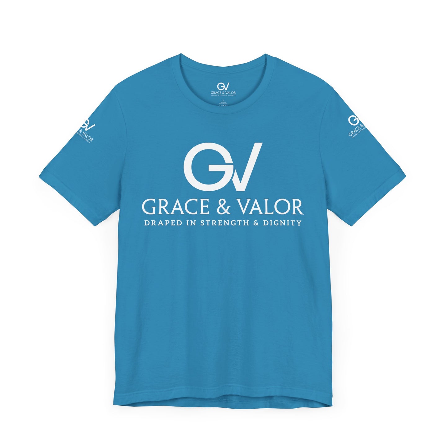 GV White Print God Favors - Unisex Jersey Short Sleeve Tee