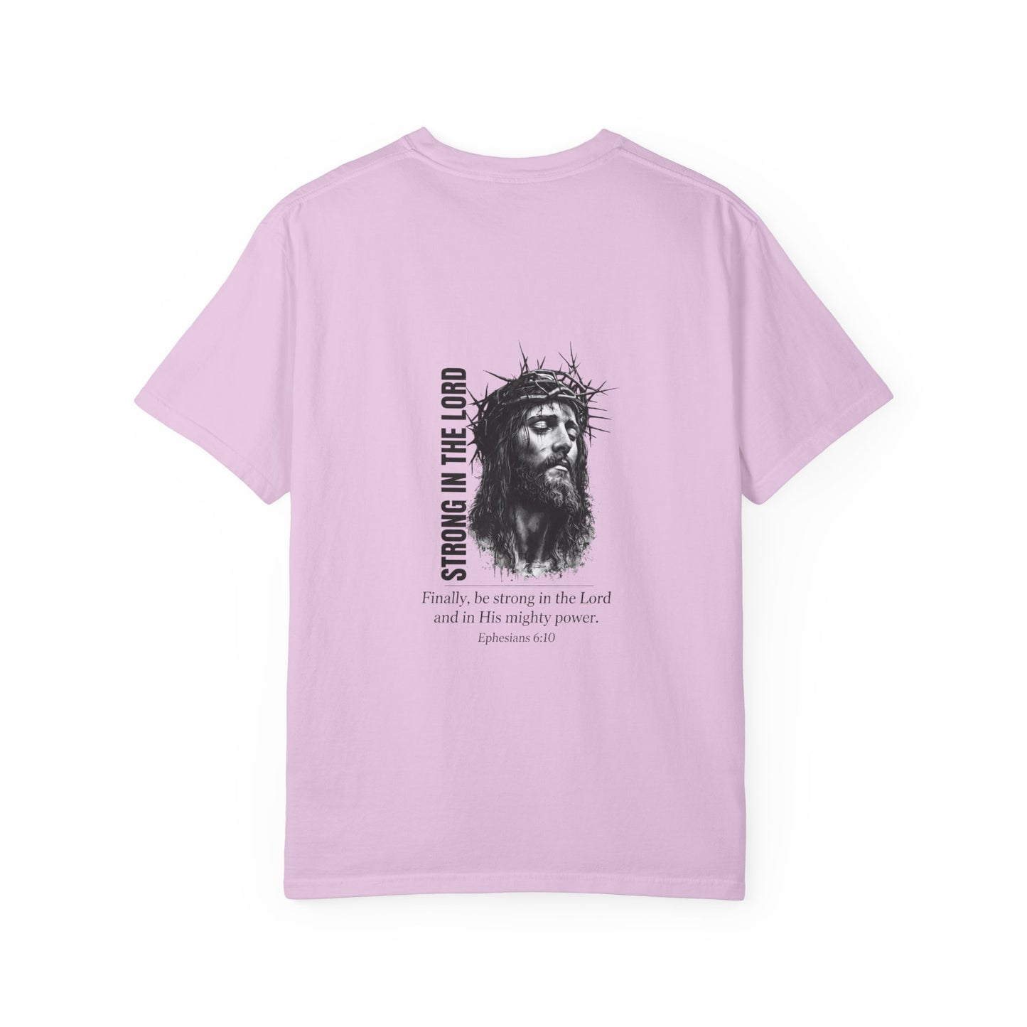 Strong in the Lord Unisex Christian T-Shirt | Grace and Valor Valor Signature Ephesians 6:10 Bible Verse Faith Streetwear Apparel
