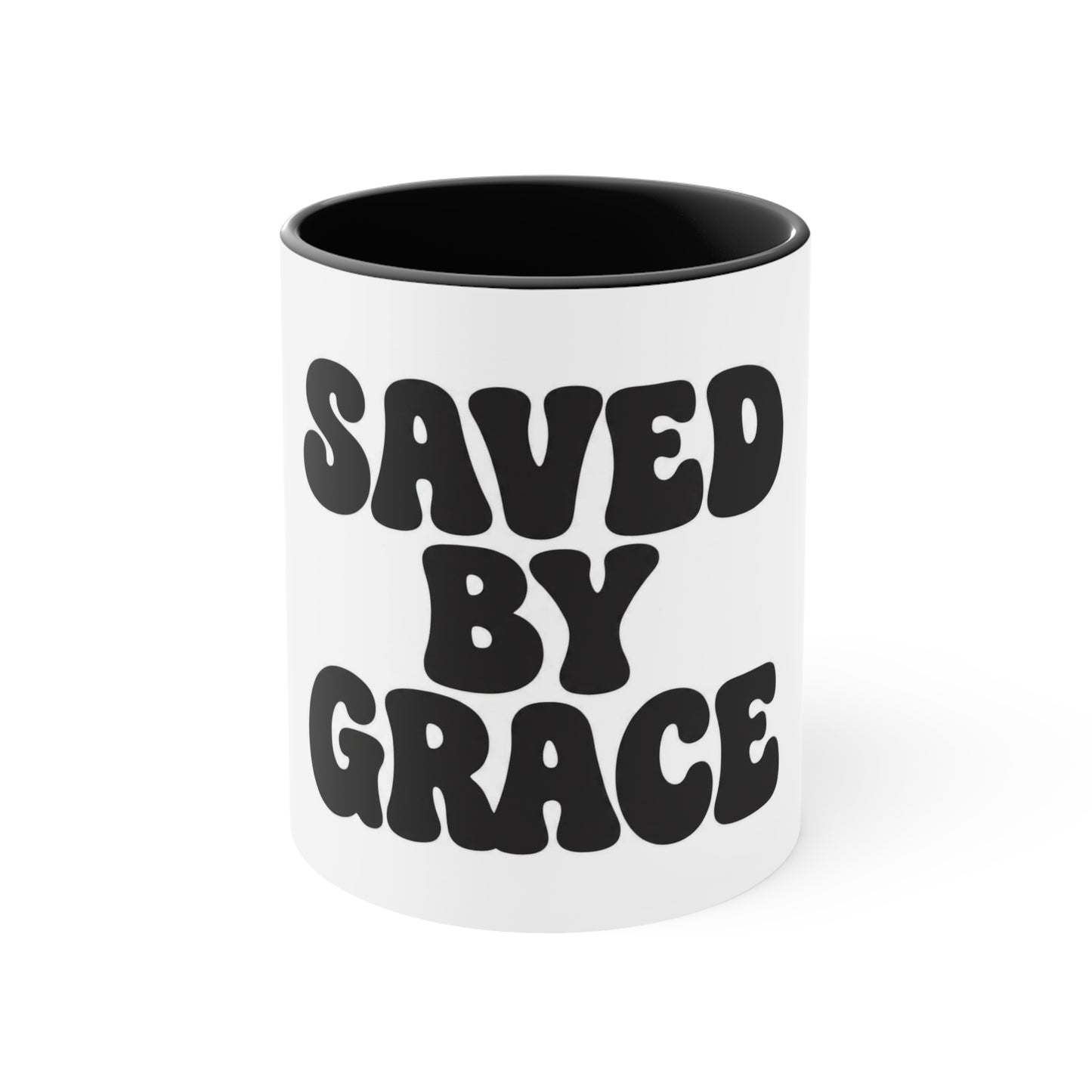 Christian Coffee Mug for Women – Saved By Grace Faith Mug | Inspirational Religious Gift for Moms, Friends, Sisters & Believers